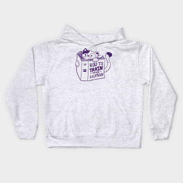 How to Train Your Human-Purple Kids Hoodie by JenLyn Designs